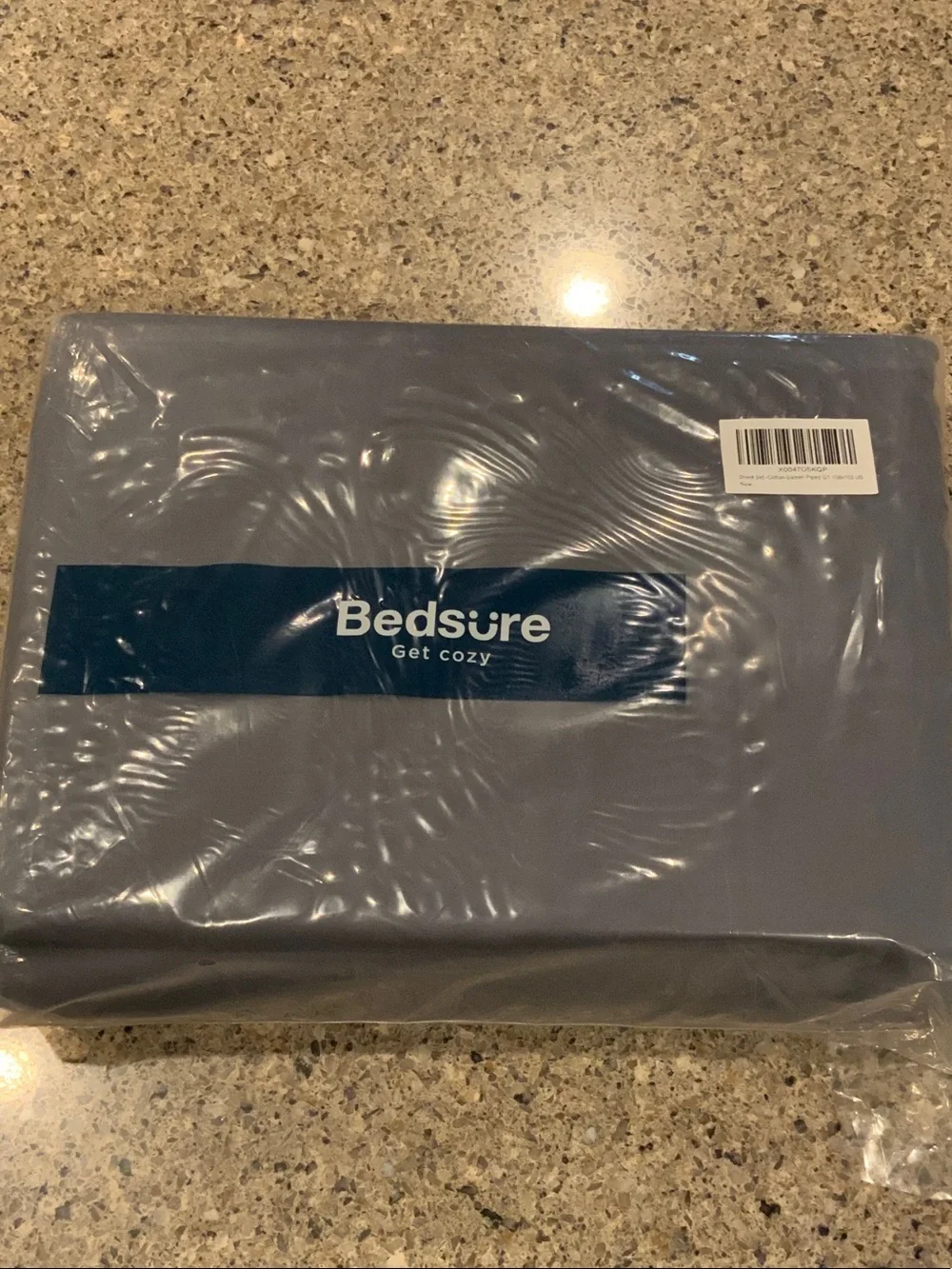 Bedsure Get Cozy King Sheet Set 100% Cotton - Grey NIP